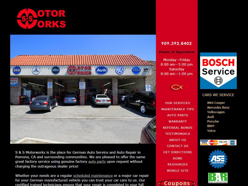 Auto Shop Website Redesigned
